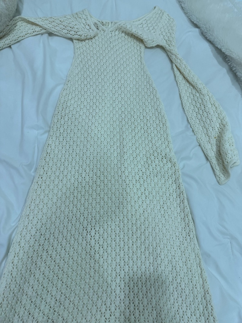 MESHKI KAYLEIGH CROCHET MAXI KNIT DRESS - Picture 8 of 8
